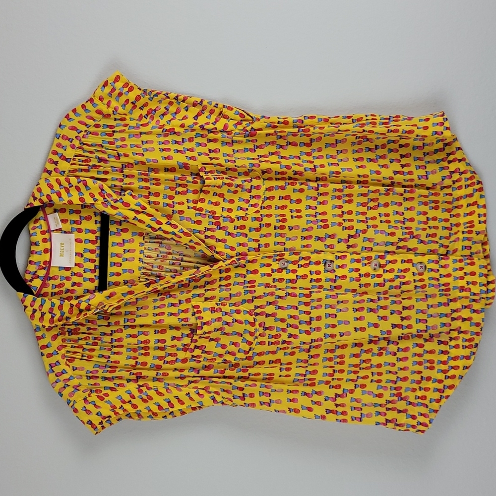 Anthropologie Maeve Picnic Pineapple Blouse size M